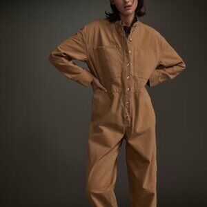 Everlane The Canvas Organic Cotton Coverall Camel Color Size XXS